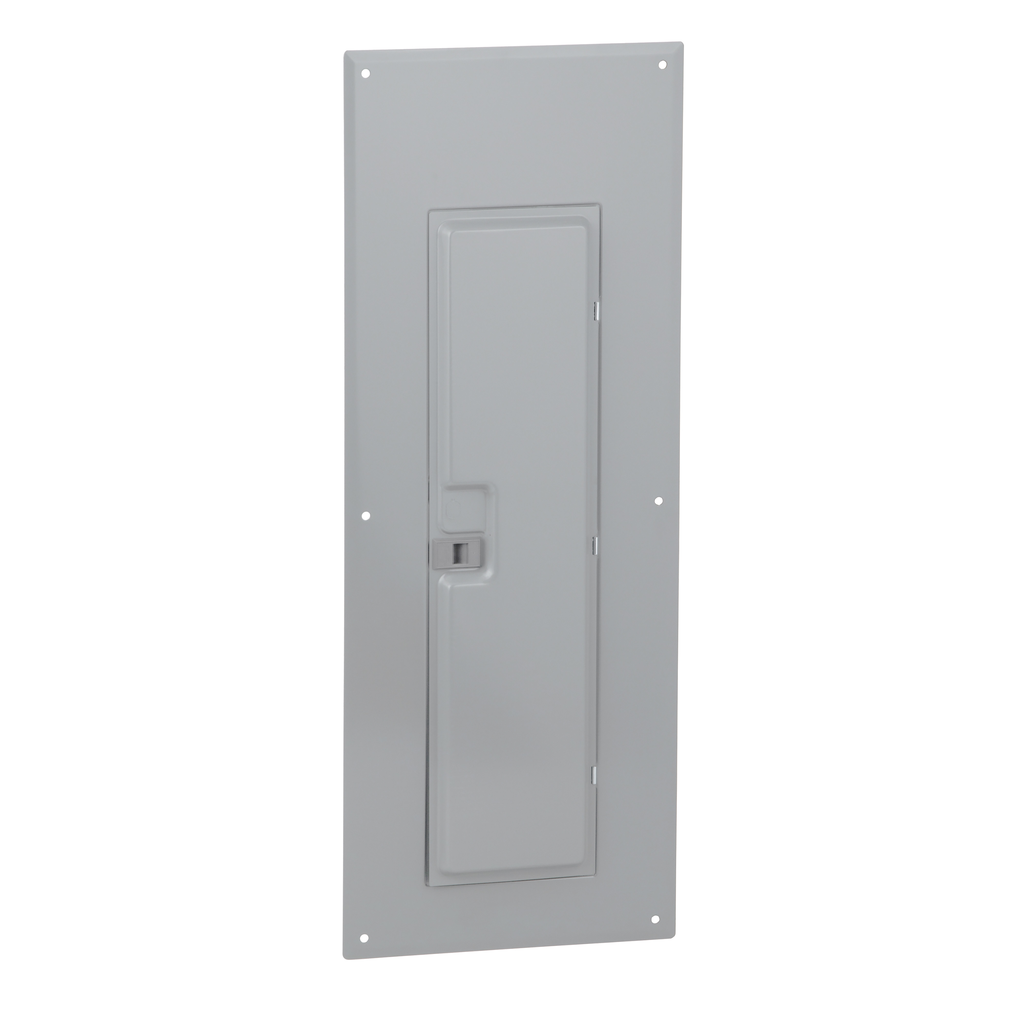 QOC342MQF – Replacement cover, QO, for 42 space load center with QDL main breaker, flush, gray