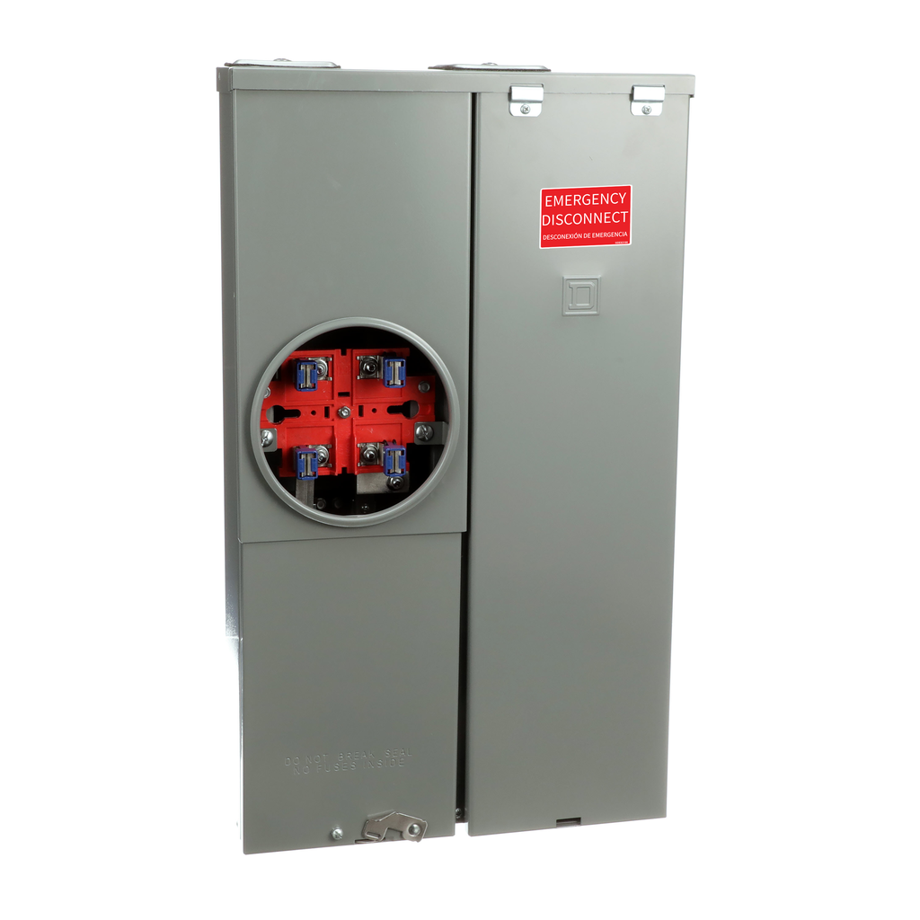 SC1624M100S – All in one, Homeline, CSED, ringed socket, 100A, surface mount, 16 spaces, 24 circuits, 10kA SCCR, no bypass