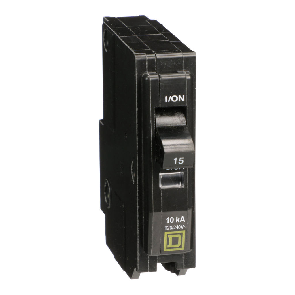 QO1155237 – Mini circuit breaker, QO, 15A, 1 pole, 120/240VAC, 10kA, plug in, ring