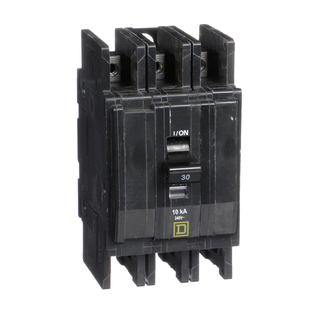 QOU3305283 – Mini circuit breaker, QOU, 30A, 3 pole, 240VAC, 10kA, ring terminal
