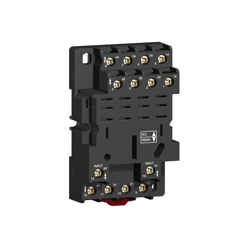 Mayer-DDS-socket, Harmony Electromechanical Relays, for RPM4 power relays, 16A screw clamp terminals, mixed contact-1