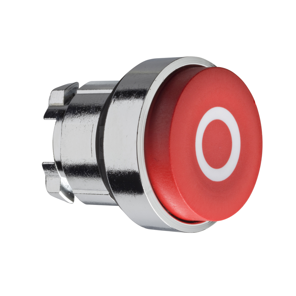 ZB4BL432 – Projecting push button head 40mm, Harmony XB4, metal, red, 22mm, spring return, marked O