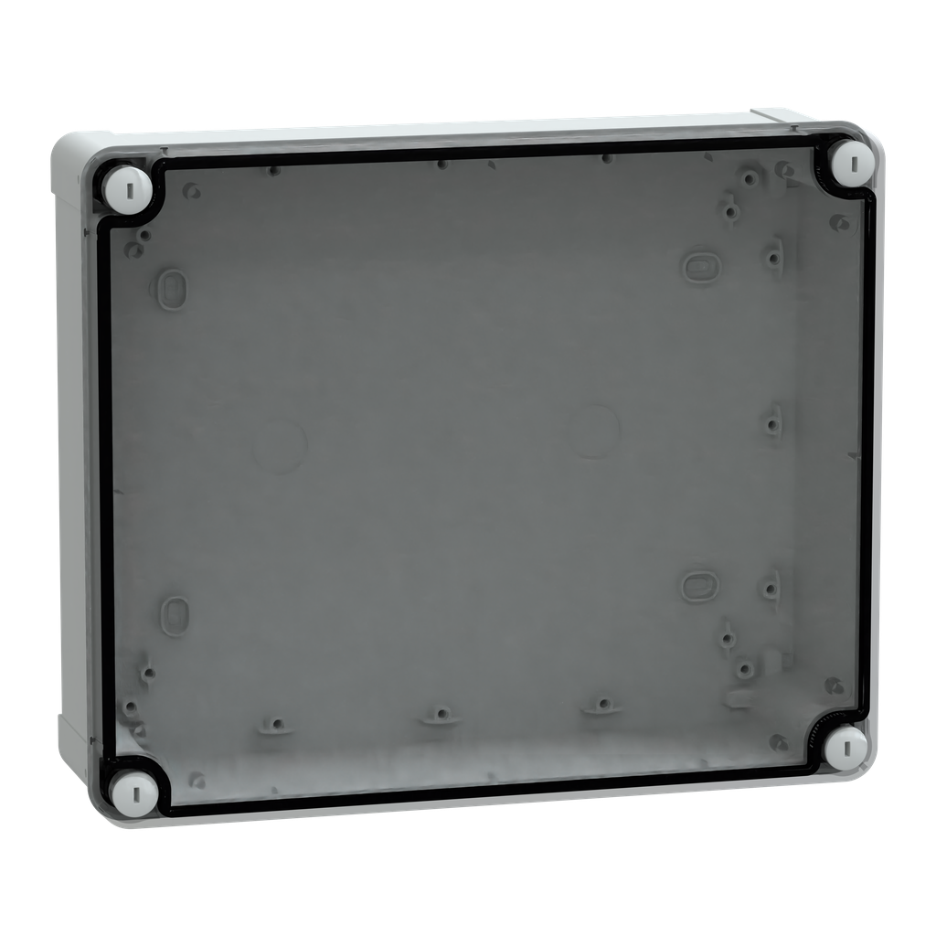 NSYTBS29248T – ABS box IP66 IK07 RAL7035 Int.H275W225D80 Ext.H291W241D88 Transp.cover H20