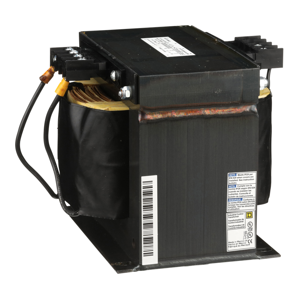 9070T2000D1 – Transformer, Type T, industrial control, 2000VA, 1 phase, 240x480V primary, 120V secondary, 115C rise