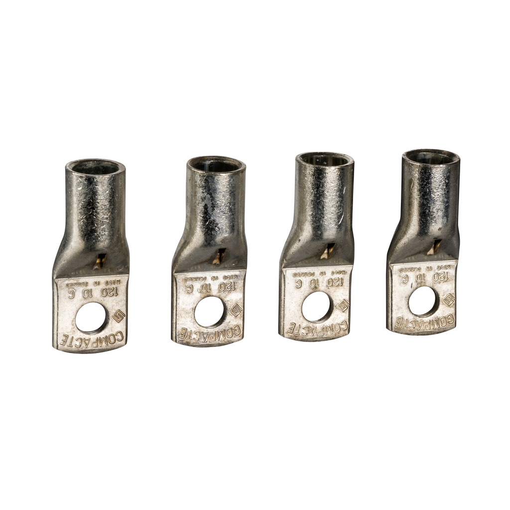 LV429256 – Crimp lugs for copper cable, ComPacT NSX100/250, 120mm², set of 4 parts