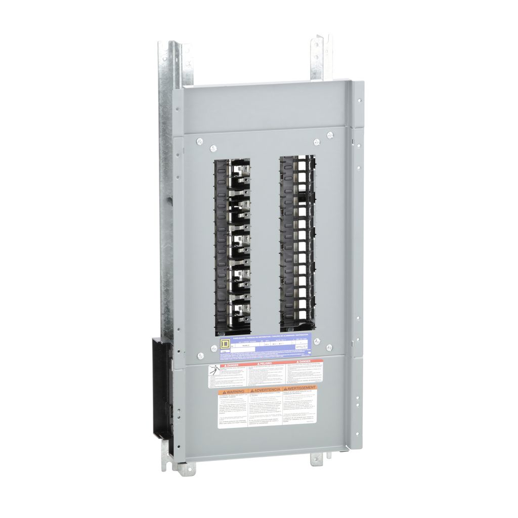 NQ430L2C – Panelboard interior, NQ, main lugs, 225A, Cu bus, 30 pole spaces, 3 phase, 4 wire, 240VAC, 48VDC