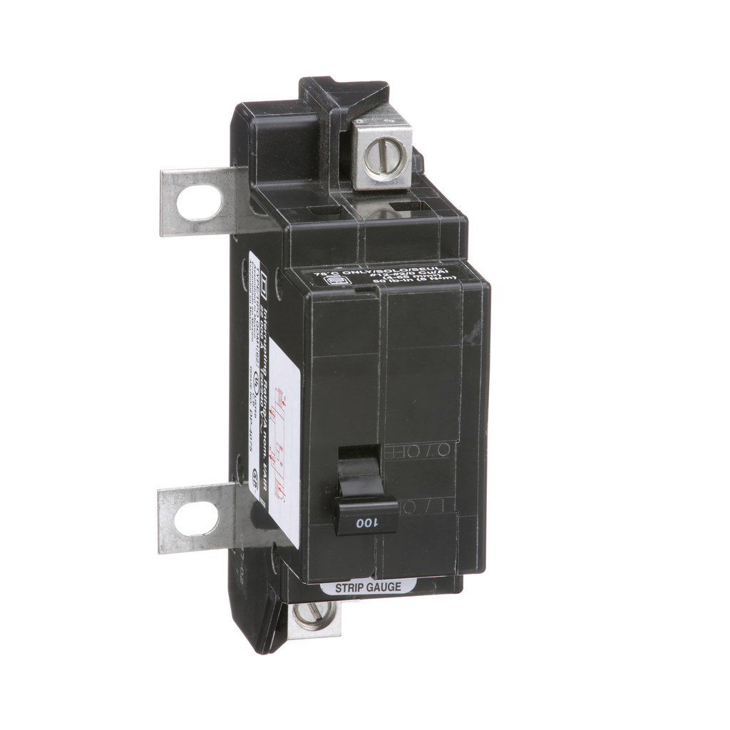 QOM100VH – Main breaker, QO, 100A, 2 pole, 120/240VAC, 22kA, bolt on