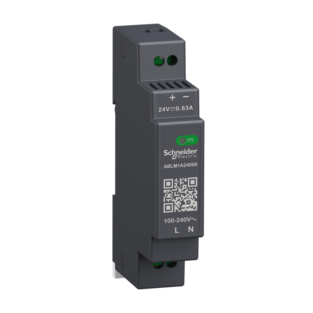 ABLM1A24006 – Regulated Power Supply, 100 to 240V AC, 24V, 0.6A, single phase, Modular