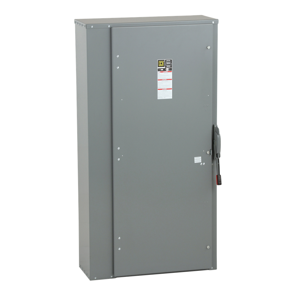 H368N – Safety switch, heavy duty, fusible, 1200A, 3 pole, 500hp, 600VAC/DC, neutral factory installed, NEMA1
