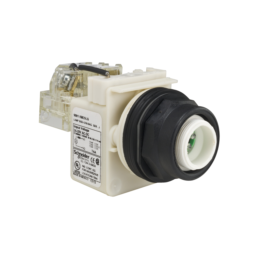 Product image for SQD 9001SKT35LG Push-to-test pilot