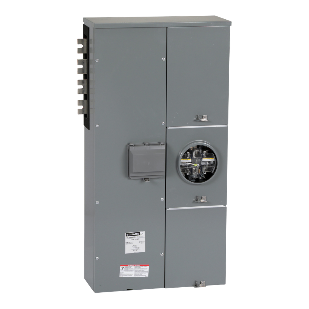EZML331400 – Branch unit, EZ Meter-Pak, 400A, 1 x 7 jaw socket, 208Y/120VAC, lever bypass, ringless, 1200A Cu busbar