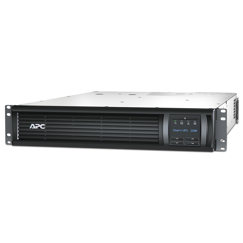 SMT2200RM2UC – APC Smart-UPS, Line Interactive, 2200VA, Rackmount 2U, 120V, 6x NEMA 5-15R 2x NEMA 5-20R outlets, SmartConnect Port SmartSlot, AVR, LCD