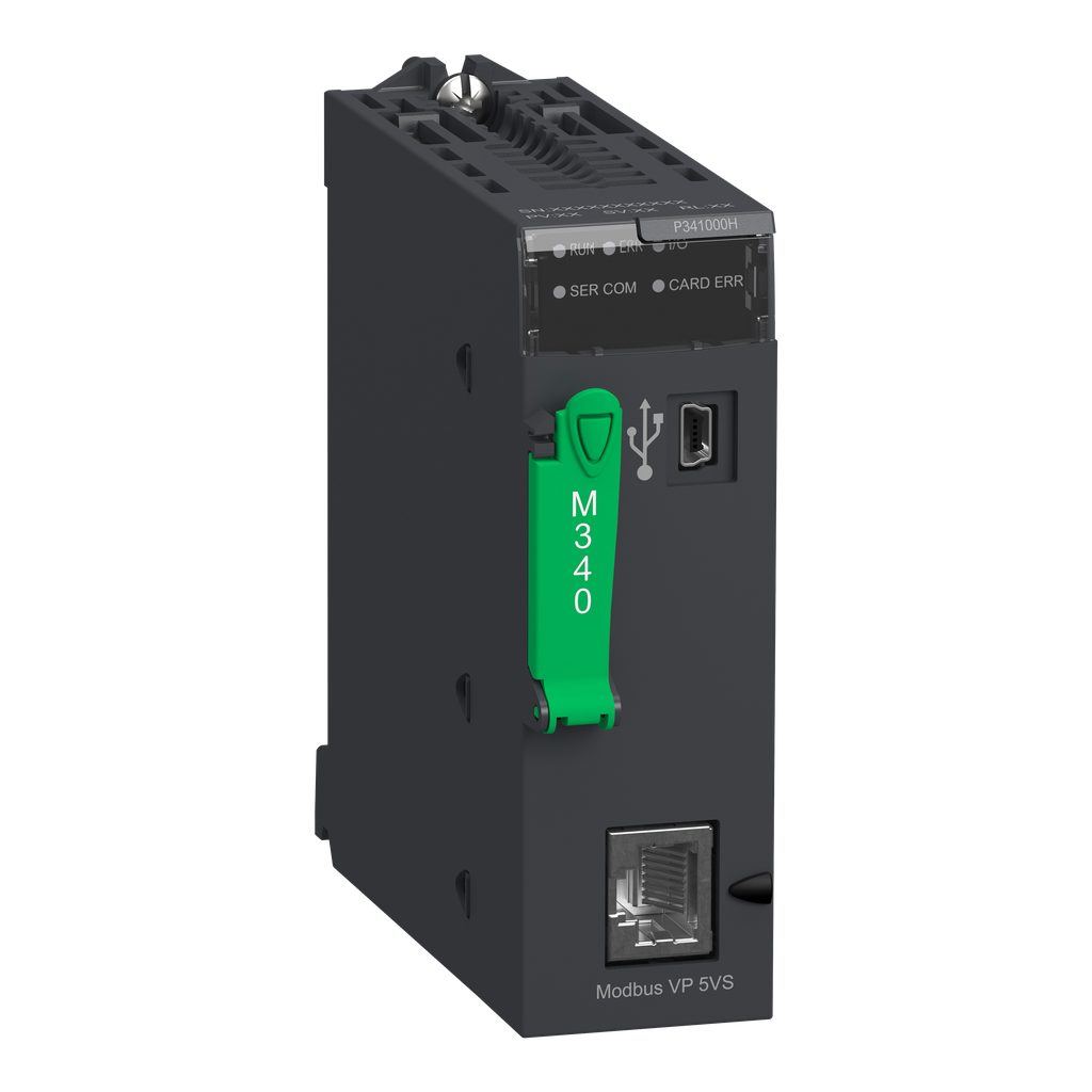 BMXP341000H – processor, Modicon M340, max 512 discrete, 128 analog IO, Modbus, for severe environments