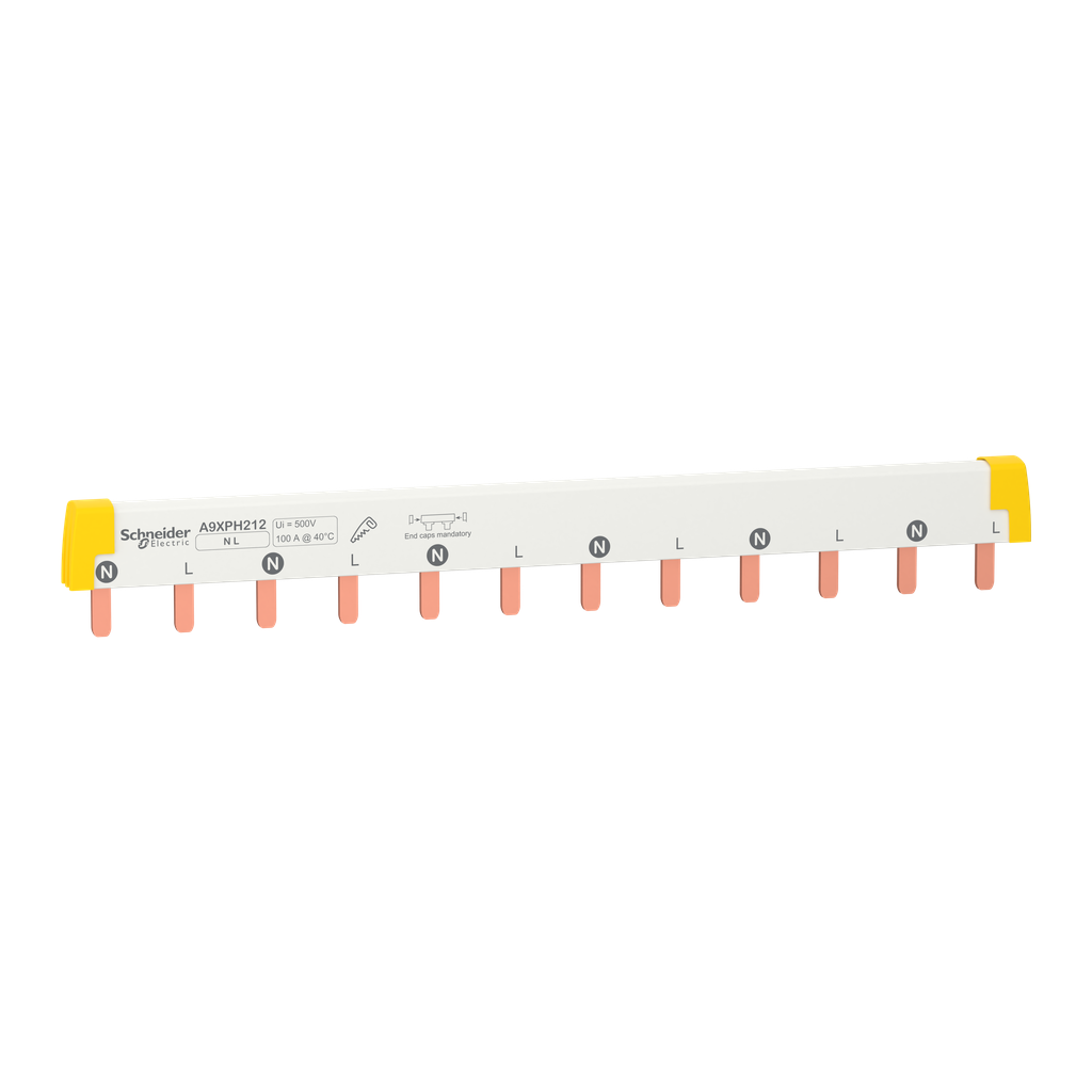 A9XPH212 – Acti9 – comb busbar – 1L N – 18 mm pitch – 12 modules – 100 A