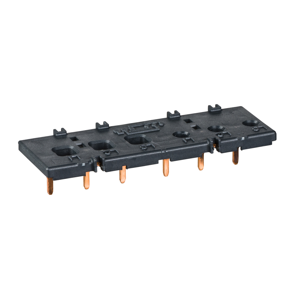 LAD9V5 – Set of power connections, parallel busbar, for 3P reversing contactors assembly, LC1D09-D38 screw clamp terminals