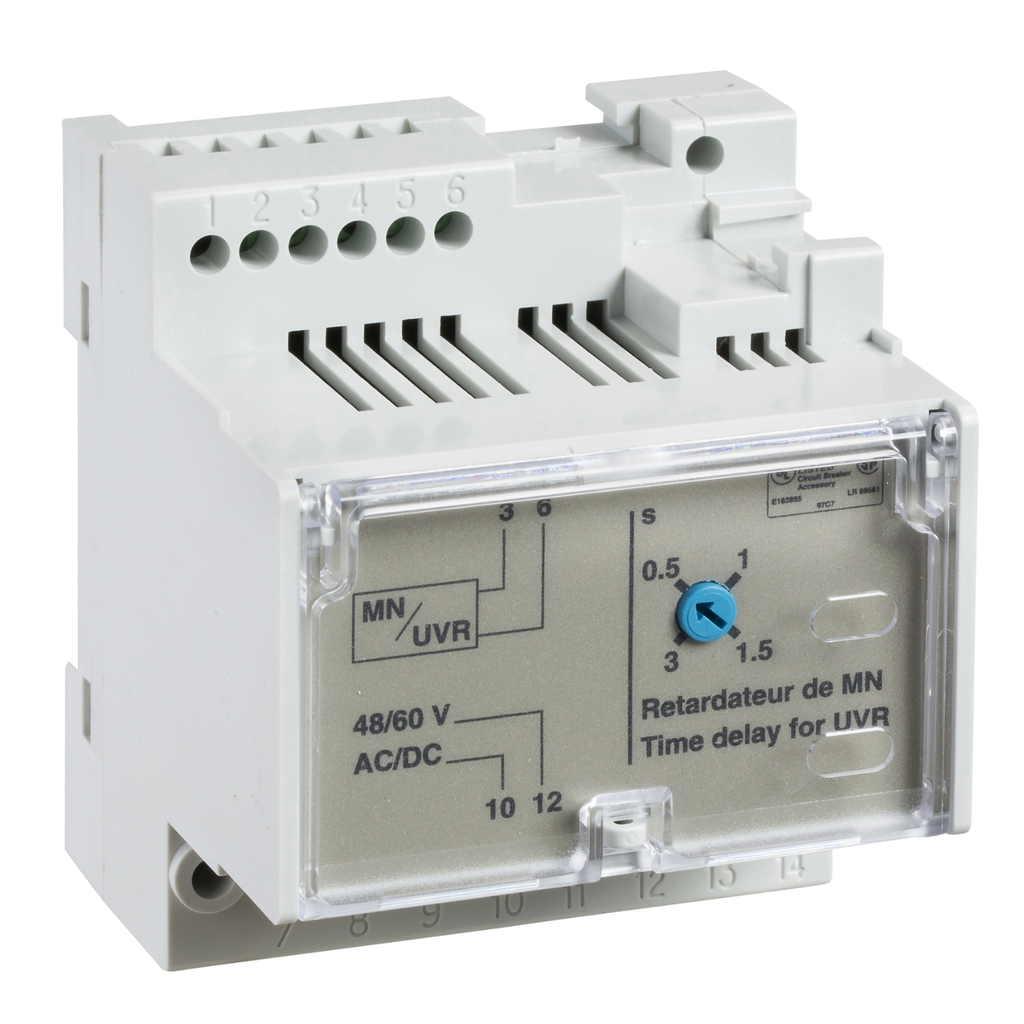 Mayer-DDS-MN delay unit, MasterPact NT/NW, ComPacT NS, adjustable time delay 0.5s to 3s, 380/480VAC 50/60Hz, spare part-1