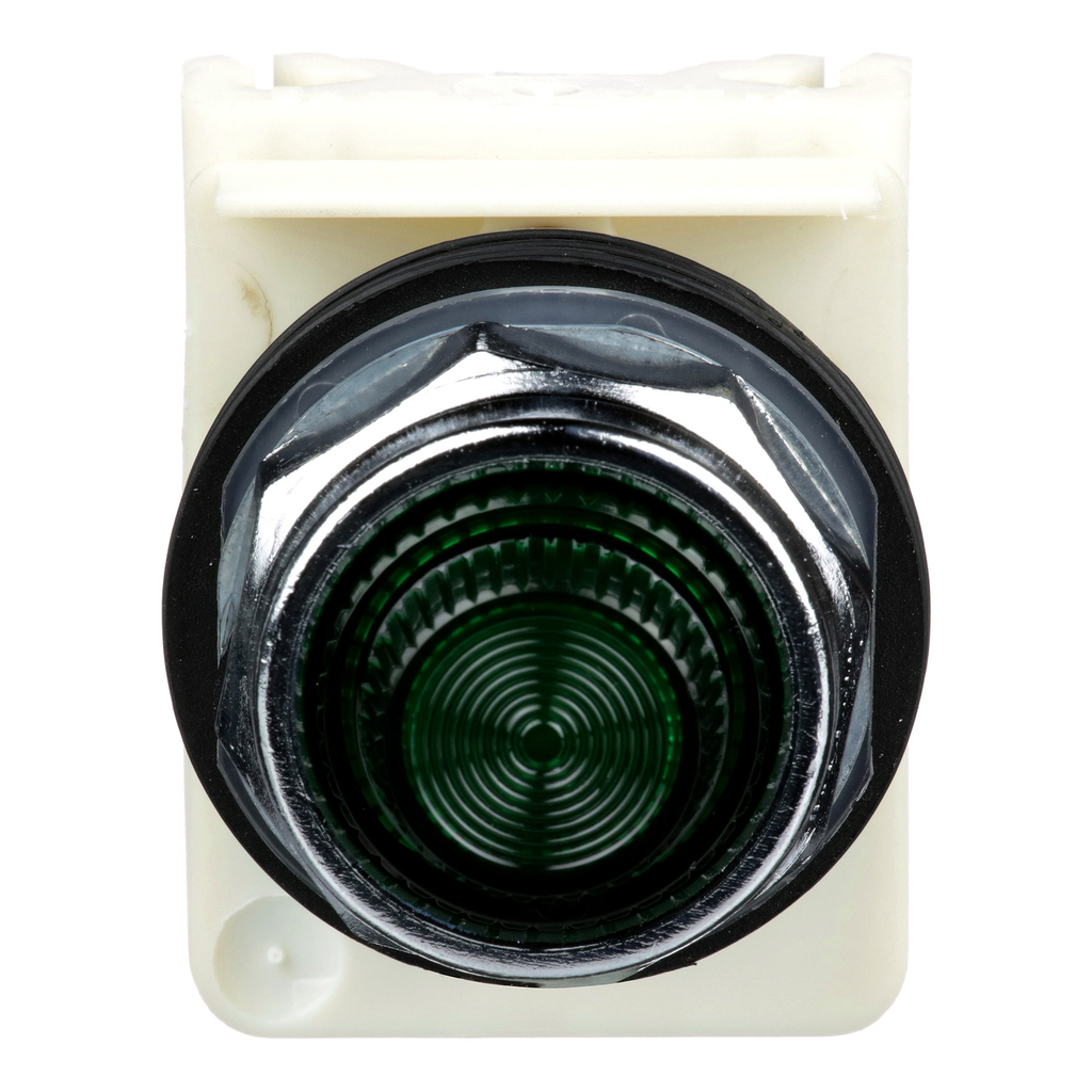 Mayer-DDS-Pilot light, Harmony 9001K, metal, polycarbonate, fresnel lens, green, 30mm, 120VAC-2