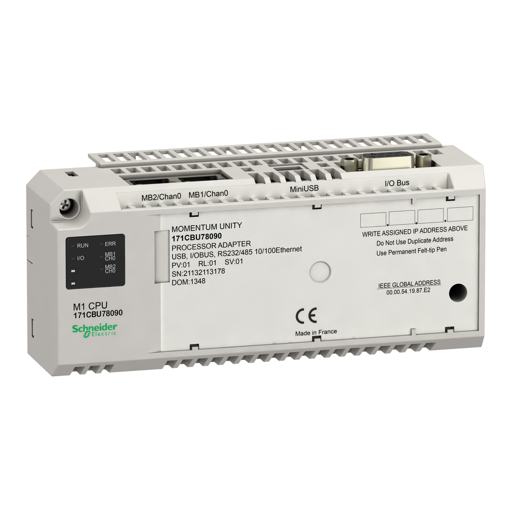 171CBU78090 – Unity M1 processor – RS232/485 – USB – I/O bus