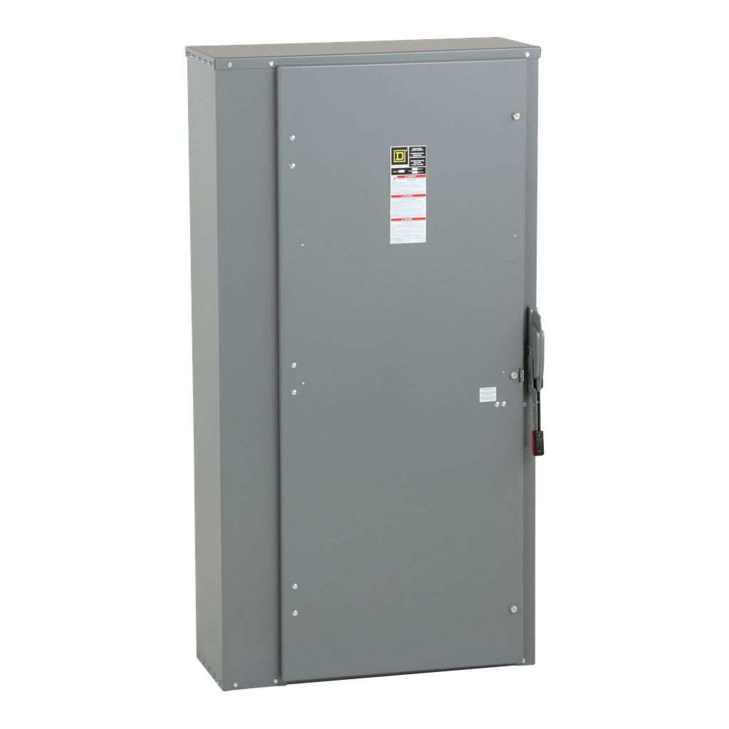 H327N – Safety switch, heavy duty, fusible, 800A, 4 wire, 3 pole, 1 neutral, 250hp, 240VAC/250VDC, NEMA 1