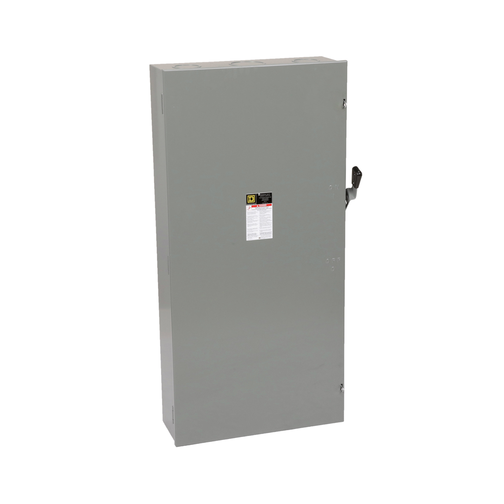 CD226N – Safety switch, general duty, fusible, 600A, 120/240VAC, 2 poles, solid neutral, NEMA 1