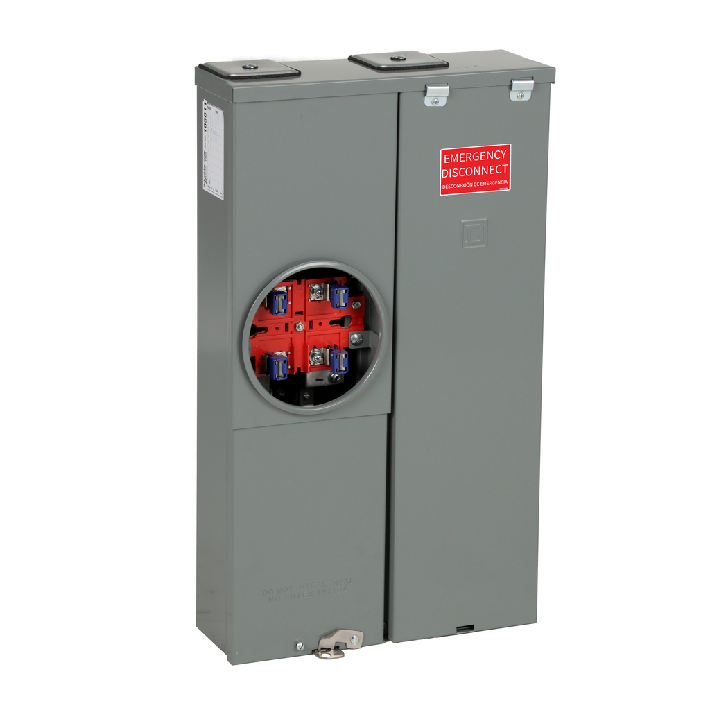SC1624M125S – All in one, Homeline, CSED, ringed socket, 125A, surface mount, 16 spaces, 24 circuits, 10kA SCCR, no bypass
