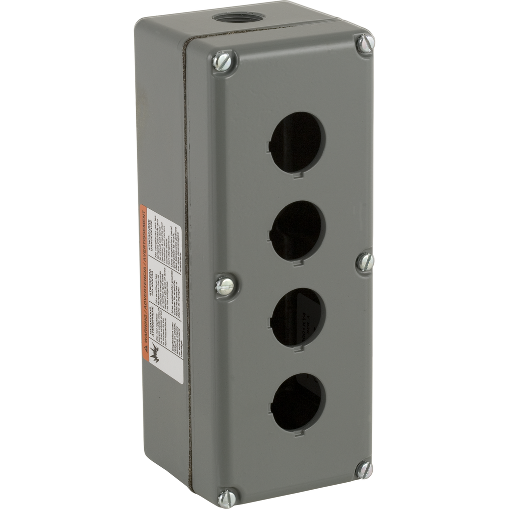 9001KY4 – Empty enclosure control station, Harmony 9001K, Harmony 9001SK, aluminium, 4 cut outs, 30mm