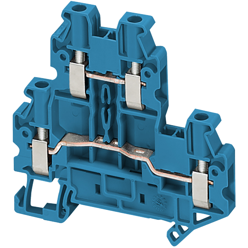 NSYTRV24DBL – Terminal block, Linergy TR, blue, 2.5mm2, double level, 4 points, set of 10
