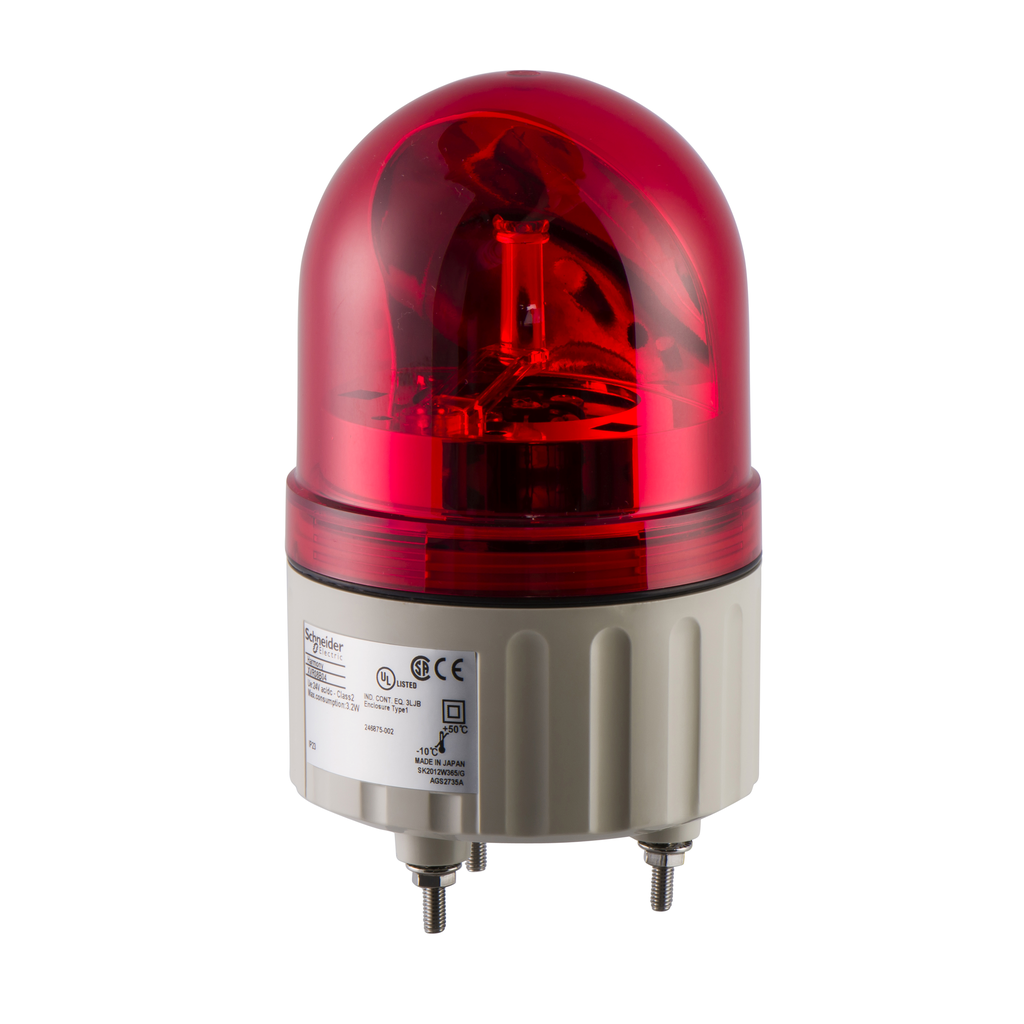 XVR08B04 – Rotating beacon, Harmony XVR, 84mm, red, without buzzer, 24V AC DC