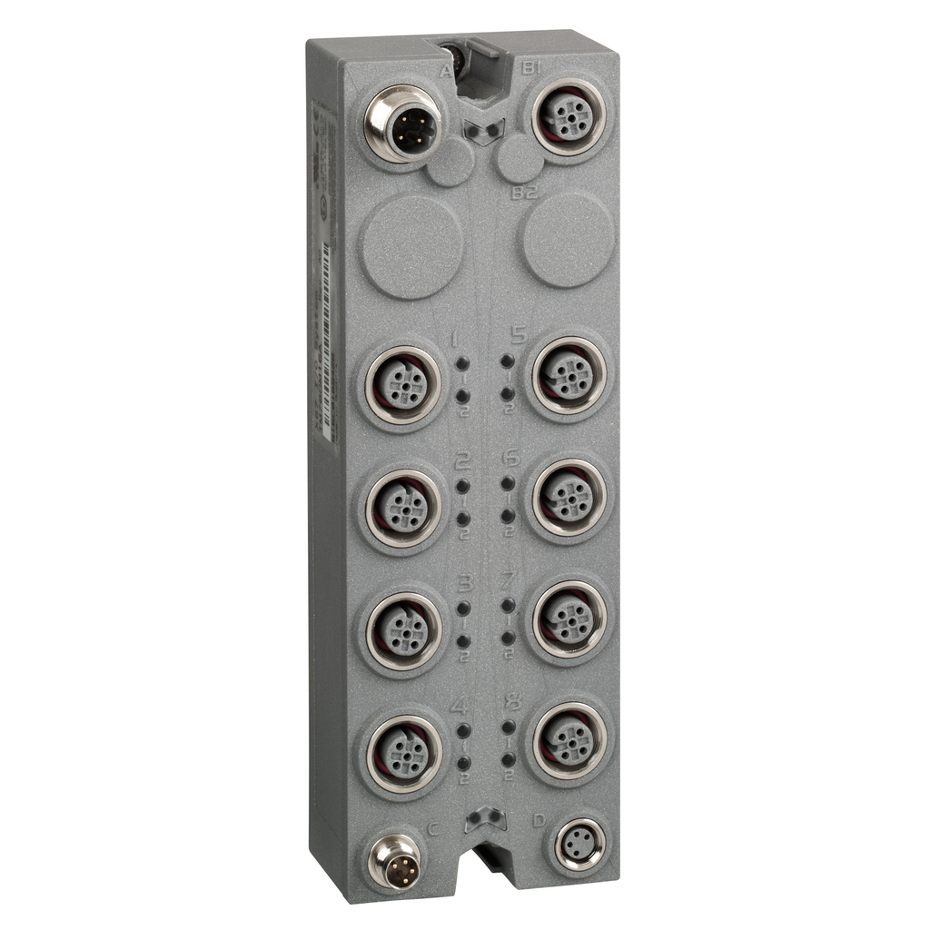 TM7BDI16A – Discrete I/O expansion block, Modicon TM7, IP67, 16 DI, 24 V DC, M12 connector