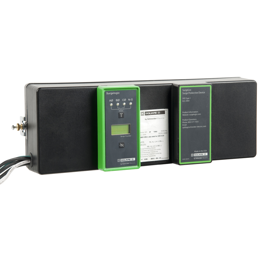 SSP01SBA10D – Surge protection device, Surgelogic, Surgeloc, 100kA, 120/240VAC, 1 phase, 3 wire, SPD type 1