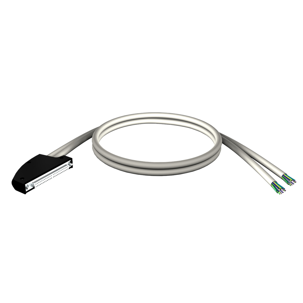 BMXFCW1003 – cord set, Modicon M340, 40-way terminal, two end flying leads, 10m