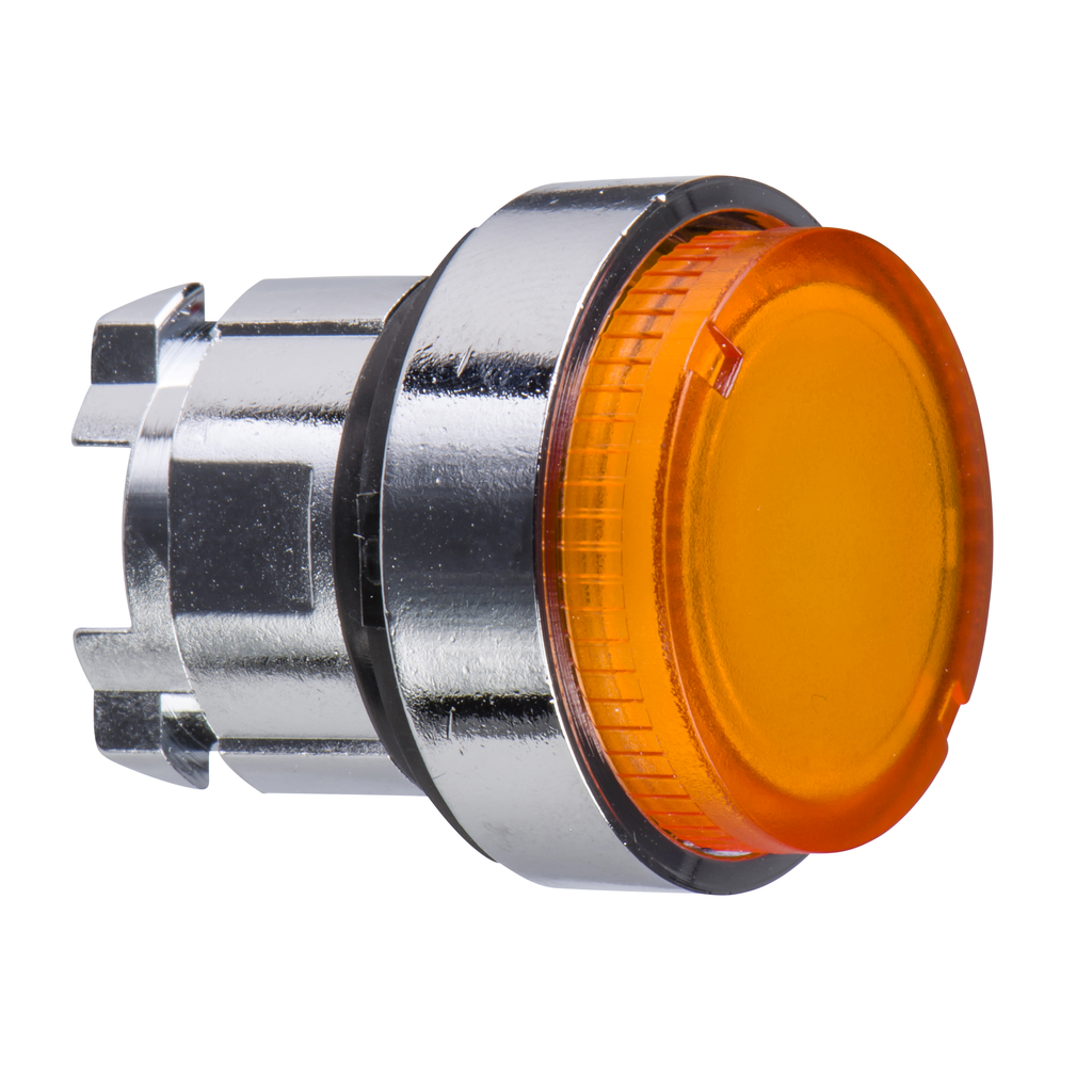 ZB4BW15 – head for illuminated push button, Harmony XB4, orange, projecting pushbutton, 22mm, spring return, BA9s bulb