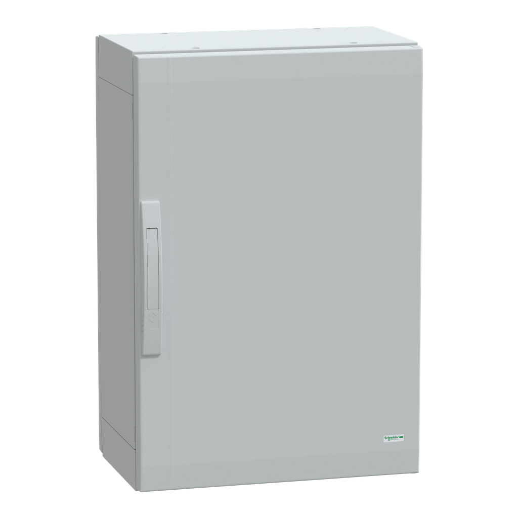NSYPLA753G – Floor standing polyester enclosure, Thalassa PLA, plain door, completely sealed, 750x500x320mm, IP65, IK10
