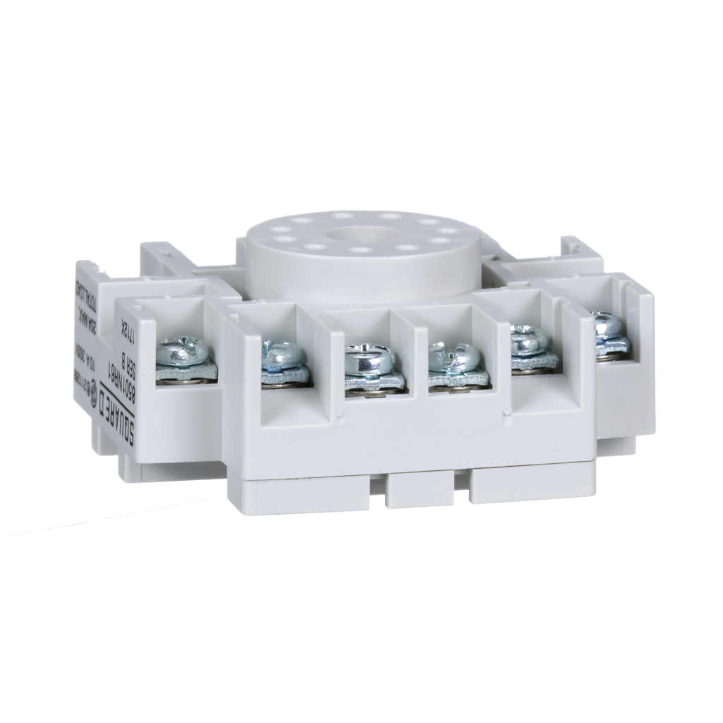 8501NR61 – Plug in relay, Type N, relay socket, 11 tubular pin, single tier, for 8510KP relays and 9050JCK timers