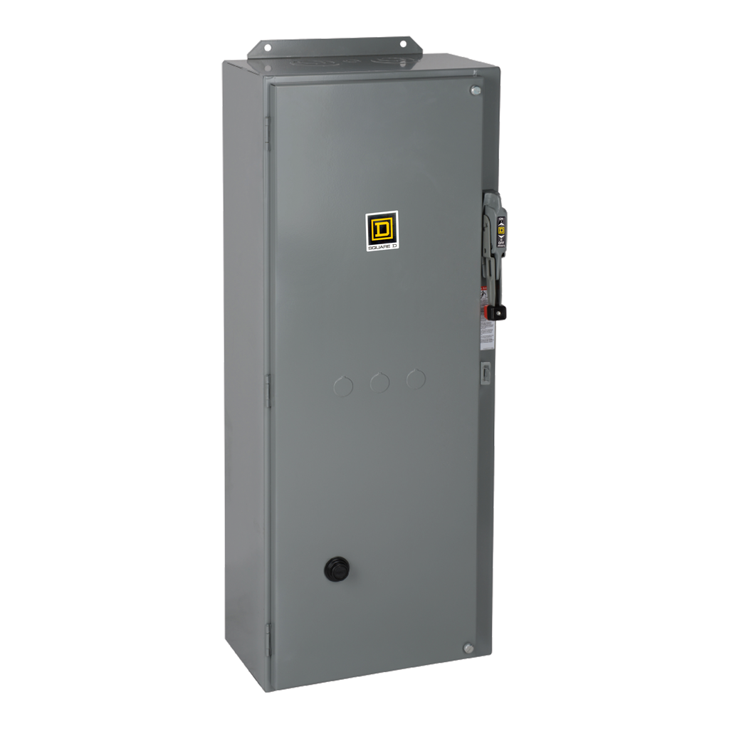 8538SEG13V02S – NEMA combination starter, Type S, 100A fusible disconnect, Size 3, 90A, 50HP at 600VAC, 3 phase, 3 pole, melting alloy, 120VAC coil, NEMA 1