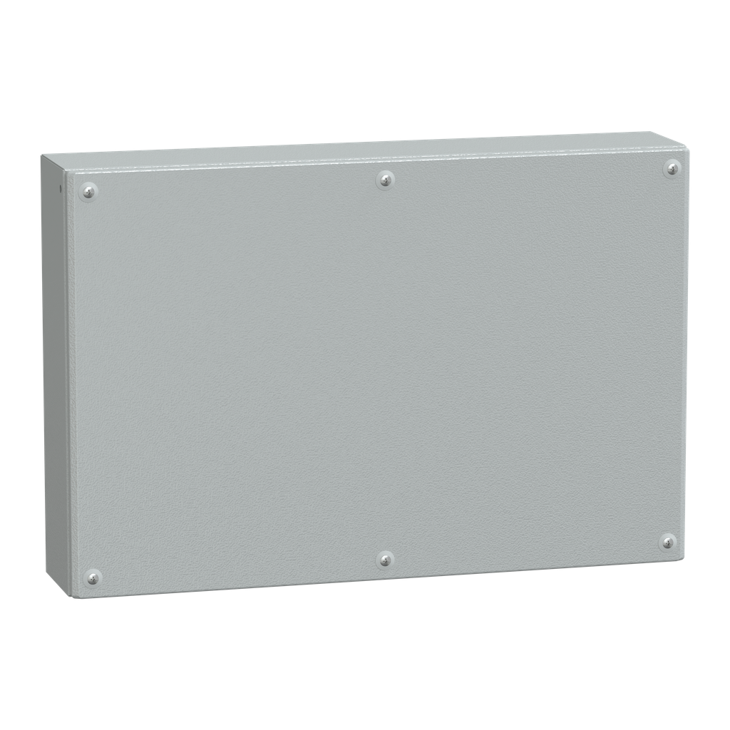 NSYSBM406012 – Metal industrial box plain door H400xW600xD120 IP66 IK10 RAL 7035