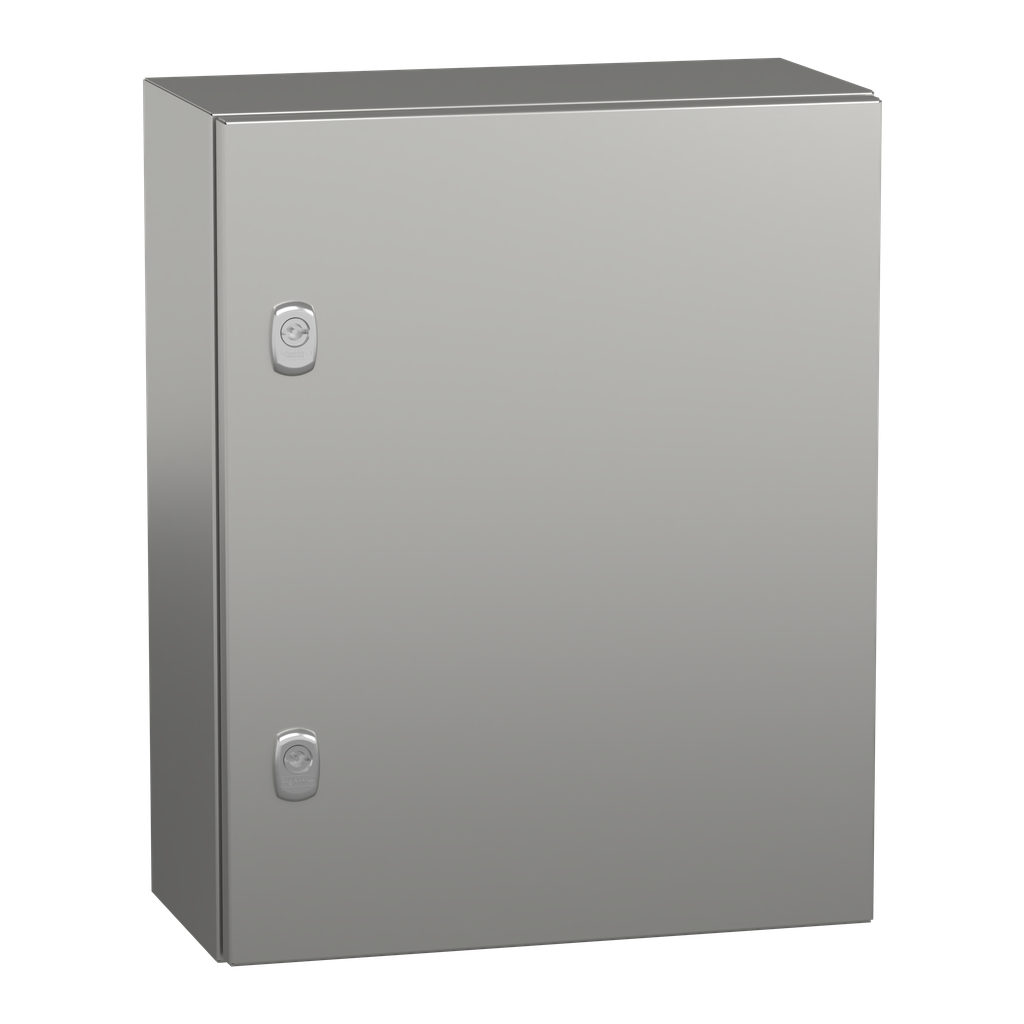 NSYS3X5420H – Wall mounted enclosure, PanelSeT S3X, stainless steel 316L, plain door, 500x400x200mm, IP66
