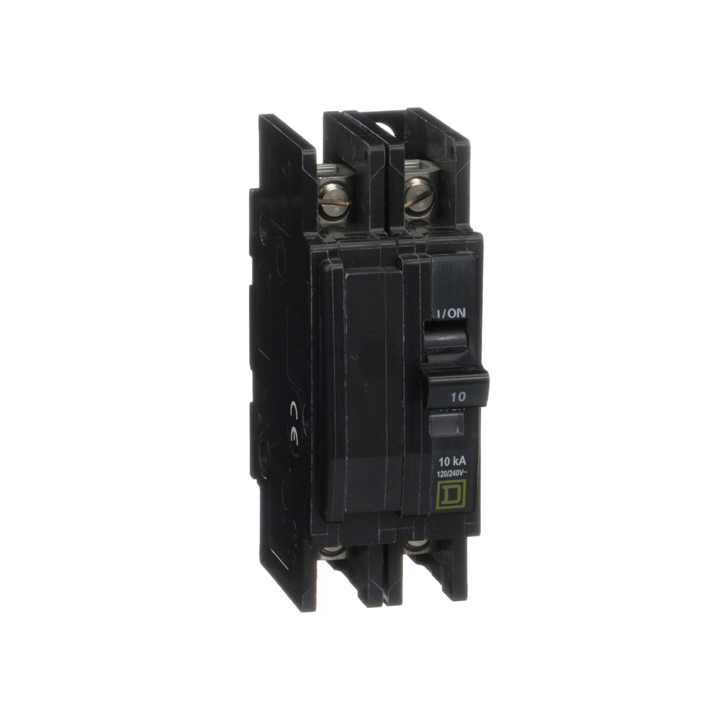 QOU210 – Mini circuit breaker, QOU, 10A, 2 pole, 120/240VAC, 10kA