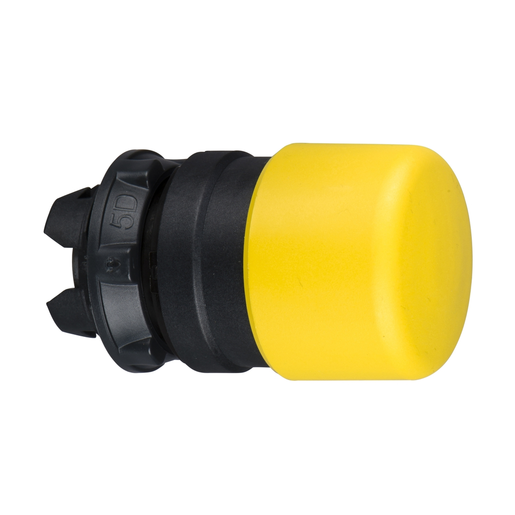 Mayer-DDS-Head for non illuminated push button, Harmony XB5, yellow 30mm mushroom pushbutton 22mm spring return-1