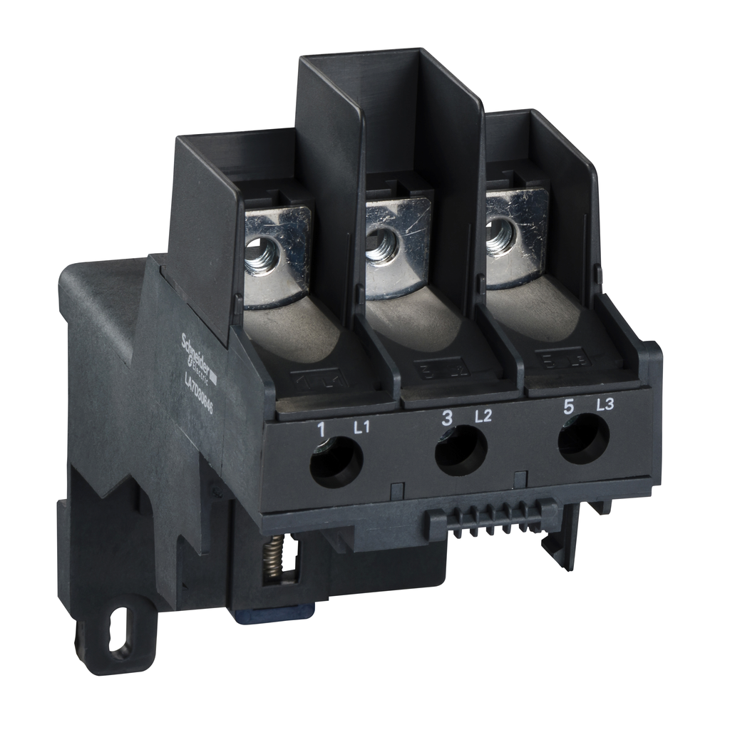 LA7D30646 – Adapter terminal block,TeSys Deca,for separate mounting of LR2D3**/LR3D3**,lugs connection