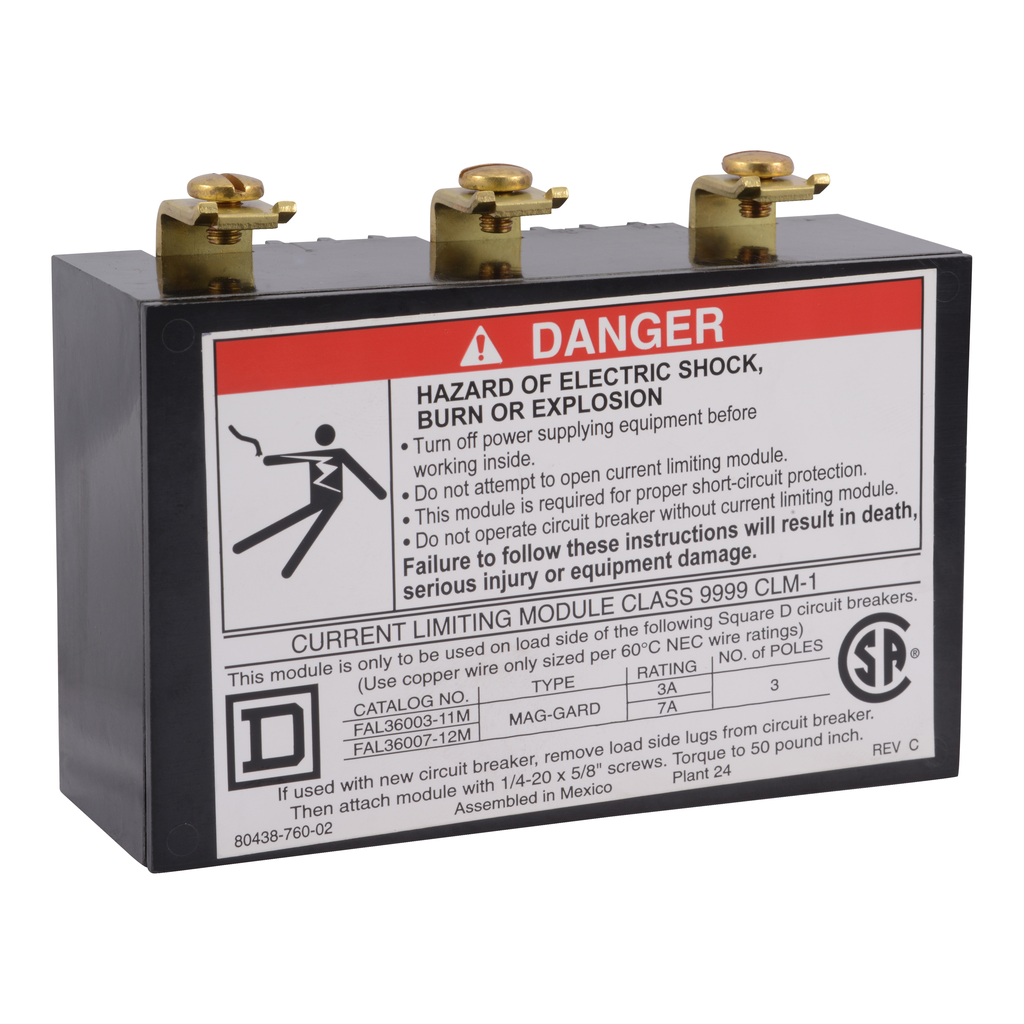 9999CLM1 – Current limiting module, MAG-GUARD circuit breaker, FA, 3 or 7 Amp