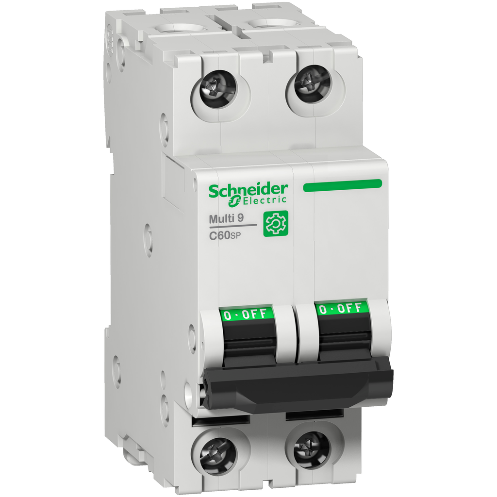 M9F22250 – Miniature circuit breaker (MCB), Multi9 C60SP, 2P, 50A, C curve, 5kA (UL1077), 10kA (IEC/EN 60947-2)