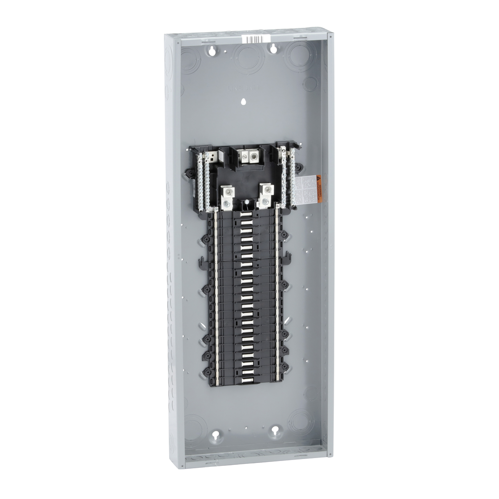 QO142L225PG – Load center, QO, 1 phase, 42 spaces, 52 circuits, 225A convertible main lugs, PoN, NEMA1, gnd bar