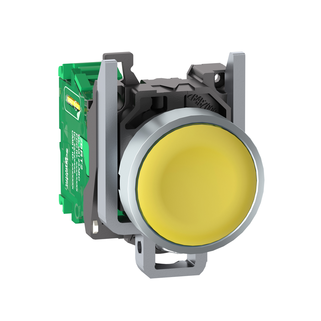 ZB4RTA5 – Wireless and batteryless transmitter, Harmony XB5R, push button, metal, yellow, 22mm, spring return