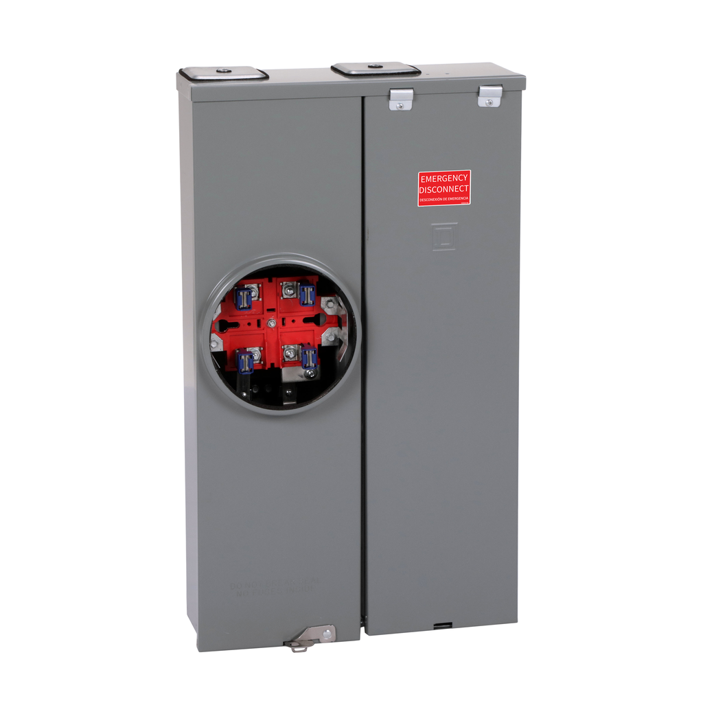 RC1624M100S – All in one, Homeline, CSED, ringless socket, 100A, surface mount, 16 spaces, 24 circuits, 10kA SCCR, no bypass