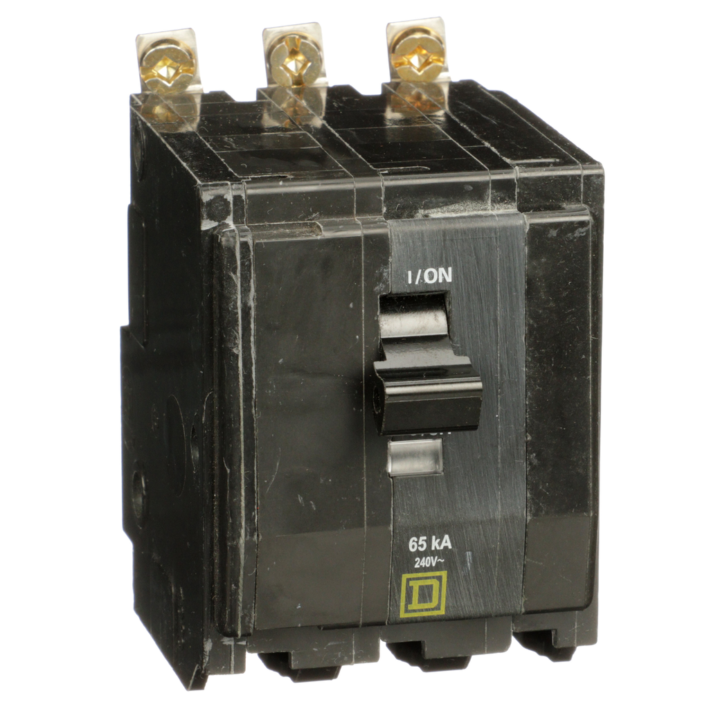 QHB315 – Mini circuit breaker, QO, 15A, 3 pole, 120/240VAC, 65kA, bolt on