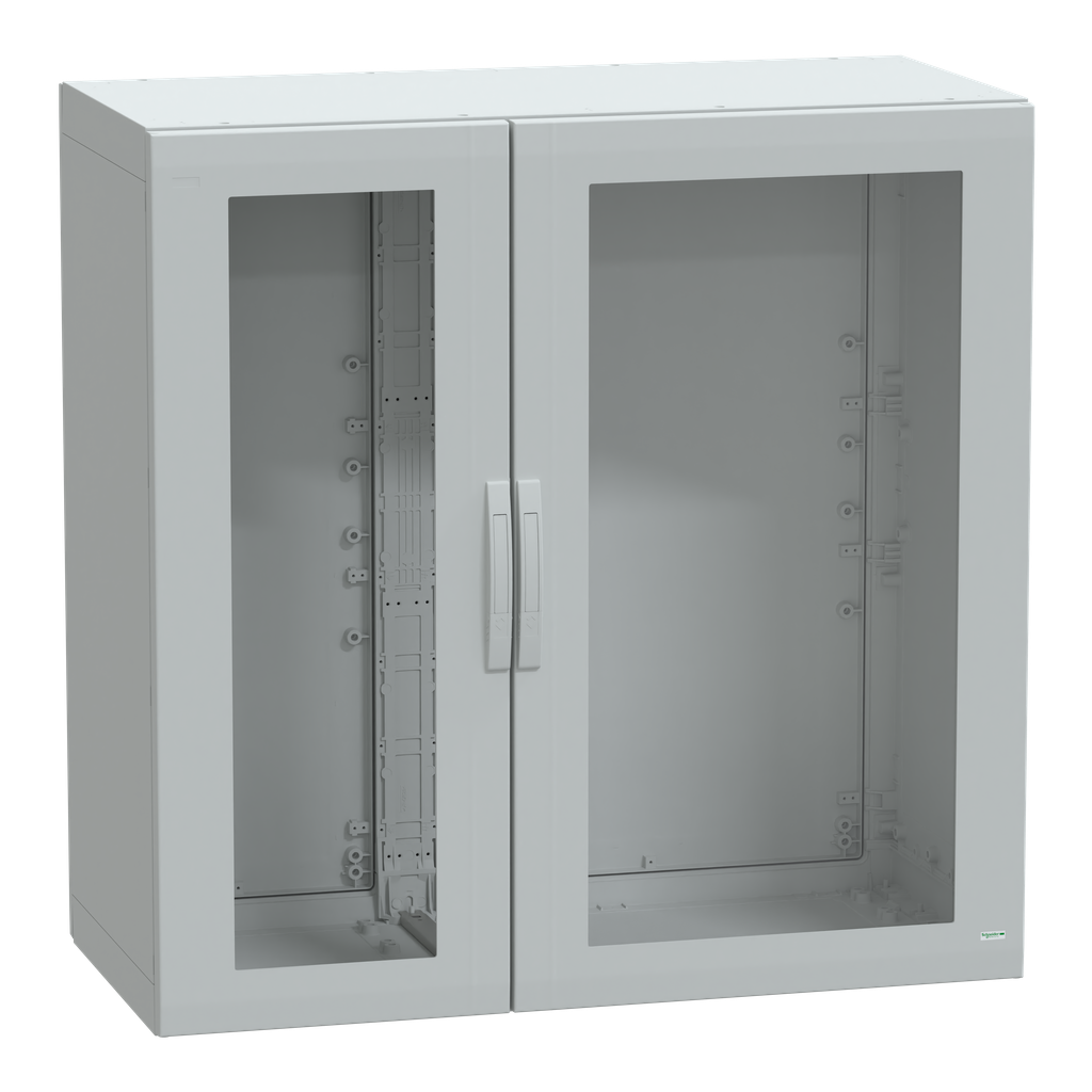 NSYPLA12126TG – Floor standing polyester enclosure, Thalassa PLA, glazed door, completely sealed, 1250x1250x620mm, IP65, IK08