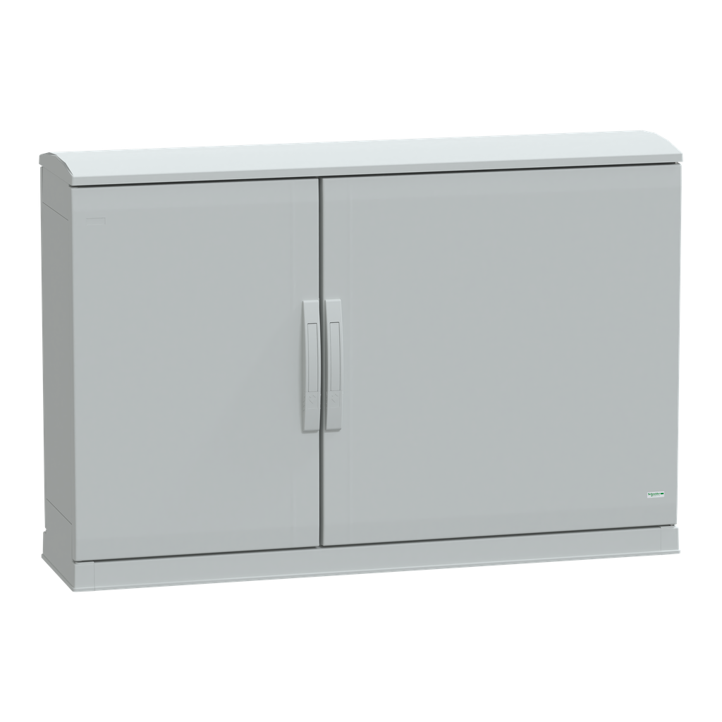 NSYPLAZT7123G – Floor standing polyester enclosure, Thalassa PLA, open bottom, ventilated canopy, 750x1250x320mm, IP44, IK10