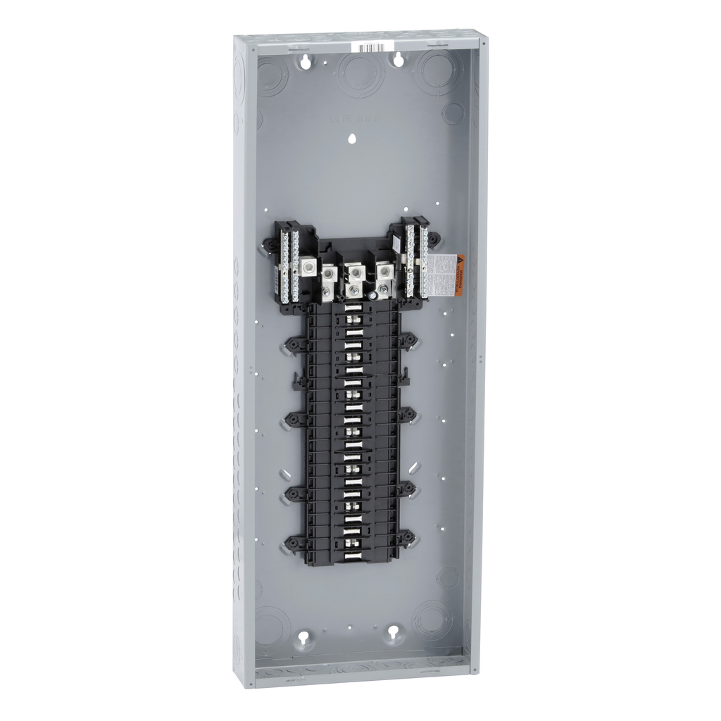 QO342L225G – Load center, QO, 3 phase, 42 spaces, 42 circuits, 225A fixed main lugs, NEMA1, gnd bar
