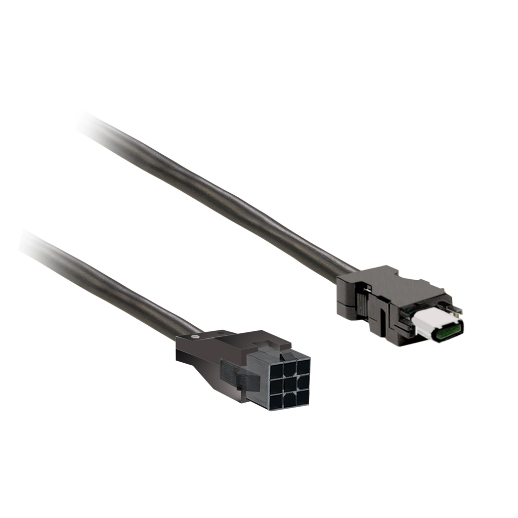 VW3M8D1AR50 – encoder cable 5m shielded, leads connection for BCH2.B/.D/.F, CN2 plug